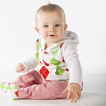 Mud Pie Infant Argyle Hooded Sweater