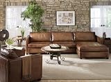Phoenix 100% Full Aniline Leather Sectional Sofa with Chaise (Artisano Antique)