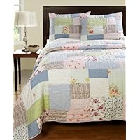 Be-You-tiful Home Alana Patchwork Twin Quilt Set with Sham, Multi