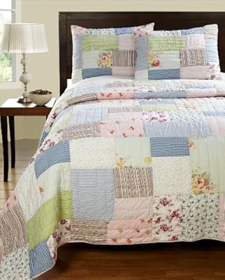 Be-You-tiful Home Alana Patchwork Twin Quilt Set with Sham, Multi