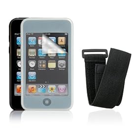 LAVA Starter Pack for iPod Touch 3G  includes Clear and Black Silicon Cases, Sports Armband and Screen Protector