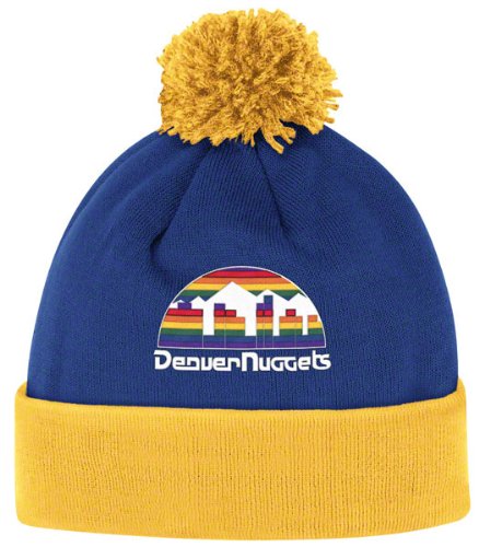 Denver Nuggets Mitchell & Ness Jersey Stripe Cuffed Knit Hat