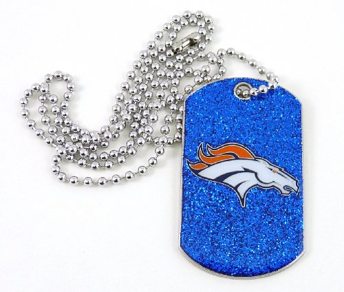 NFL Denver Broncos Glitter Dog Tag