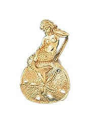 CleverEves 14K Gold Pendant 3-D Mermaid and Sand Dollar 7.3 - Gram(s)