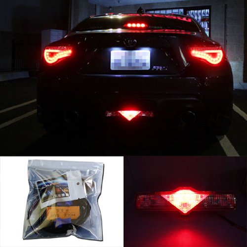 iJDMTOY Super Red 3rd LED Brake Light DIY Conversion Kit For Scion FRS