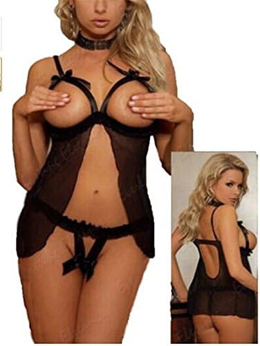 Queeneyes Women's Exotic Open Cup and Crotch Lingerie