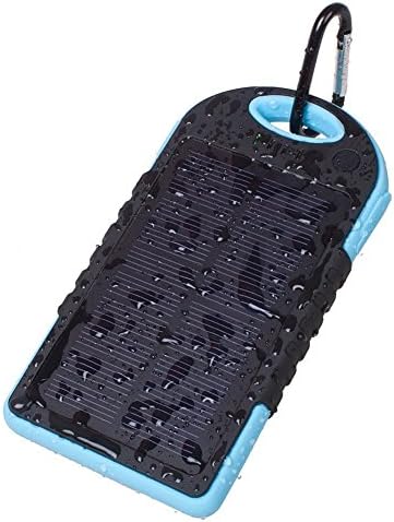 Solar Charger 12000mah Battery Backup Power Bank Water/ Shock/ Dust Resistant Dual USB Charger with Hook Solar Battery Panel for Iphone 6, 5s, 5c, 4s, Ipod Touch, Ipad Mini Samsung Galaxy Note 4