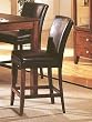 2 Black Faux Leather Parson Style Counter Height Bar Chair