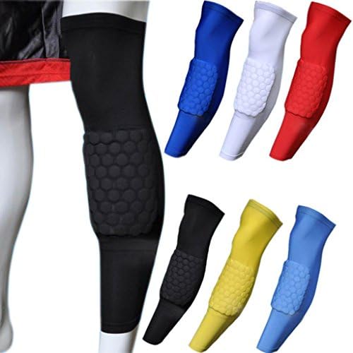 COOLOMG 1PCS Kids Adult Pad Crashproof Basketball Leg Knee Long Sleeve Protector Gear XS-XL
