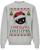 Meowy Christmas Sweater: Unisex Jerzees NuBlend Crewneck Sweatshirt