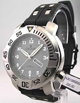 CROTON RUBBER & STAINLESS WATCH GRAY DIAL CA301085BSGY