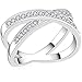 BOHG Jewelry Womens 925 Sterling Silver Plated Cubic Zirconia CZ Double 