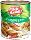 Beit Hashita Cucumbers in Brine, 30-36 Count, 4-Pounds (Pack of 3)