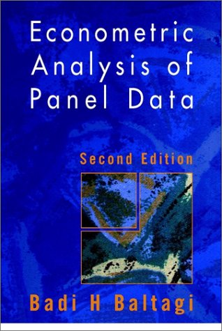 Econometric Analysis of Panel Data, by Badi H. Baltagi