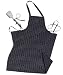 Apron - Colors Standard Bib, Black Pinstripe, One Size