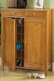 Mission-style 33w Shoe Storage With Drawer