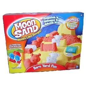 Click here to buy Moon Sand Deluxe Sand Kit - Barn Yard Fun by SpinMaster.