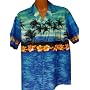 ��Exclusive Hawaiian Tropic Sunset In Paradise Aloha Shirt