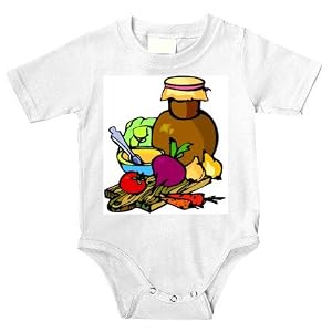 Onesie with life, jar, vegetables, country-style, still
