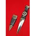 7" Scottish Highlander Celtic Sgian Dubh Knife with Case