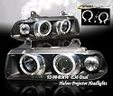 BMW 3 Series 4Dr Headlights E36 Halo Projectors Black 1992 1993 1994 1995 1996 1997 1998 92 93 94 95 96 97 98