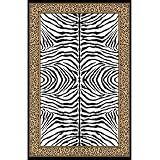 Home Dynamix Zone 75-502 Polypropylene 5-Feet 2-Inch by 7-Feet 4-Inch Area Rug, Black