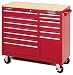 Waterloo PMX4113 40-Inch Wide by 19-Inch Deep by 37-1/2-Inch High Red Tool Cart with 11 Ball Bearing Drawers and Tri Channel Construction