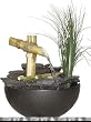 Slate and Bamboo Tabletop Water Garden Fountain