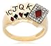 Jewelry : 10k Yellow Gold Men's Diamond Poker Ring (1/8 cttw, I-J Color, I2-I3 Clarity), Size 10