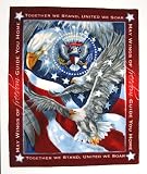 Fleece Blanket with Eagle and USA Flag-NEW-Great for your wall too-
