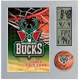 Milwaukee Bucks Official Logo 4"x6" Desk Alarm Clock Frame