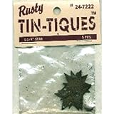 DCC 5-Pack Rusty Tin-Tiques Tin Cut-Outs, Star, 1-1/4-Inch