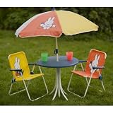 Miffy Garden Set - Table, 2 Chairs, Parasol for children