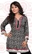 Indian Tunic Top Womens Kurti Printed Crape Blouse Indian Clothes