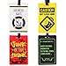 Bundle Monster 4pc Fun Mixed Design Silicone Luggage ID Bag Tags - Set 1: Sign Age
