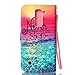 LG K7 Case, NOKEA [Anti-Scratches] [Drop Protection] [Wallet] [Kickstand] Slim Fit with Sling Flip Premium Protective PU Wallet Leather Case Cover For LG K7 (Never Stop)