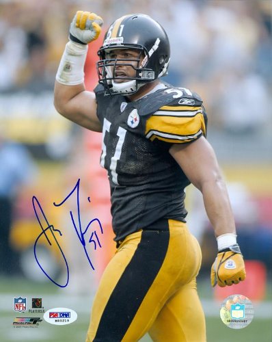 James Farrior Autographed Pittsburgh Steelers 8x10 Photo PSA