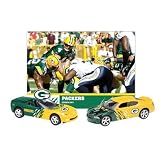 Green Bay Packers 2008 NFL Limited Edition Dodge Charger and Chevrolet Corvette Die-Cast Collectibles with Team Card