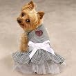 Dog Dress - Gingham Bling Dog Sundress - X-Small (XS)