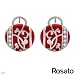 ROSATO Made in Italy Wonderful Earrings With Cubic zirconia Beautifully Designed in Red Enamel and 925 Sterling silver. Total item weight 6.4g Length 14mm