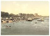 GIANT Wall Sticker of: Beach and ladies' bathing place, Margate, England wall sized poster (photochrom) photochrome measured in inches