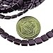 Czechmate 6mm Square Glass Czech 2-Hole Tile Beads - Purple Pearl (25)