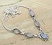 Genuine Rainbow Moonstone 925 Silver Overlay Bohemian Necklace Jewelry for Women and Girls