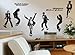 Michael Jackson Portrait Dance Pose Silhouette Wall Art Decor Decal Mural (6 Pcs /Set) Girls and Boys Bedroom Dorm Home Decorative Vinyl Sticker Birthday Gift Collectibles - Large