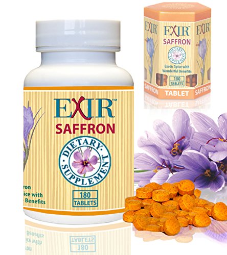 Exir Saffron, High Potency Dietary Supplements 180-Tablets | Boosts Energy, Memory, Concentration Exir Saffron, High Potency Dietary Supplements 180-Tablets | Boosts Energy, Memory, Concentration