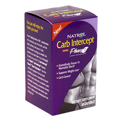 Natrol Carb Intercept With Phase 2 Starch Neutralizer, Capsules - 30 ea (Pack of 3)