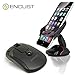 Encust EN-UNI-MOUSEMNT Universal Dashboard Windshield One Touch Foldable Mouse Car Mount Phone Holder Cradle for iPhone 7 SE 6/6s Plus 5s/5c/5, Samsung Galaxy Edge S7, S6, S5 Other Cell Phones