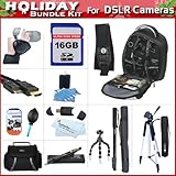 16GB Monster DSLR Accessory Kit For All Nikon, Canon, Sony, Olympus, Pentax DSLR's Includes 16GB High Speed SD Memory Card + Deluxes Case, 57