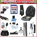 16GB Monster DSLR Accessory Kit For All Nikon, Canon, Sony, Olympus, Pentax DSLR's Includes 16GB High Speed SD Memory Card + Deluxes Case, 57" Tripod, 67" Monopod, LensPen, Backpack Case, Wrist Grip, Shoulder Strap, Mini HDMI Cable, Air Blower + Much More
