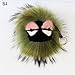Sunnying Mink Fur Big Eyes Small Monster Fur Pendant for Womens Bag or Car Pendant (Apple Green 2)